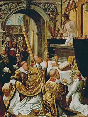 Pope St. Gregory the Great celebrates Latin Mass